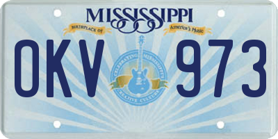 MS license plate OKV973