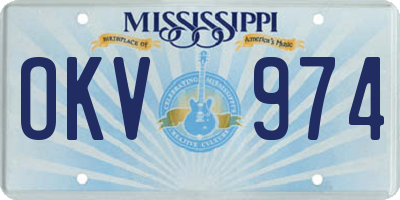 MS license plate OKV974