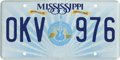 MS license plate OKV976