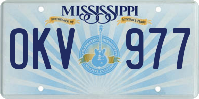 MS license plate OKV977