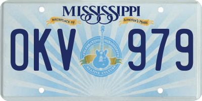 MS license plate OKV979