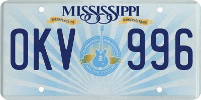 MS license plate OKV996