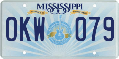 MS license plate OKW079