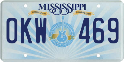 MS license plate OKW469