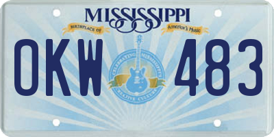 MS license plate OKW483