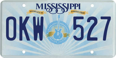 MS license plate OKW527