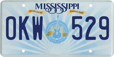 MS license plate OKW529