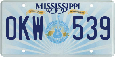 MS license plate OKW539