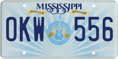 MS license plate OKW556
