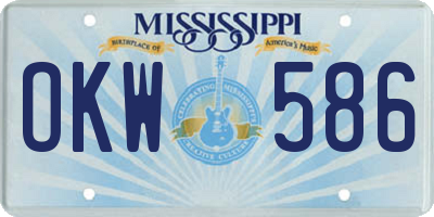 MS license plate OKW586
