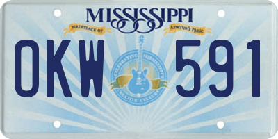 MS license plate OKW591