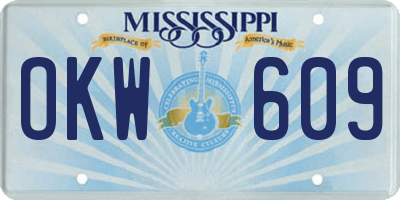 MS license plate OKW609
