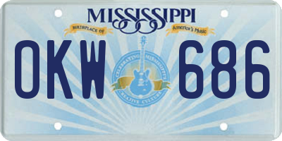 MS license plate OKW686