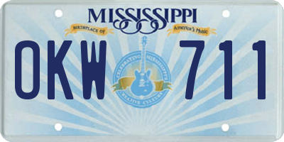 MS license plate OKW711