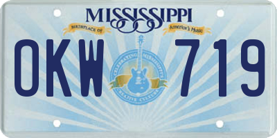 MS license plate OKW719