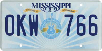 MS license plate OKW766