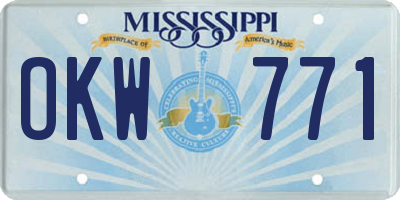 MS license plate OKW771