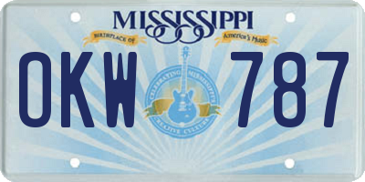 MS license plate OKW787