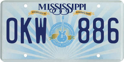 MS license plate OKW886