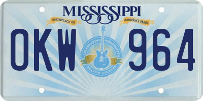 MS license plate OKW964