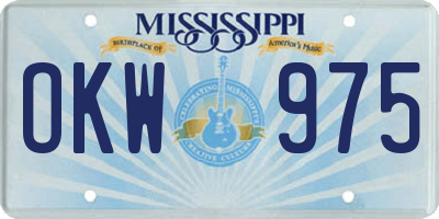 MS license plate OKW975