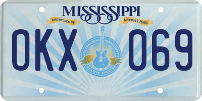 MS license plate OKX069
