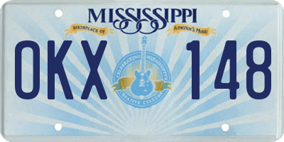 MS license plate OKX148