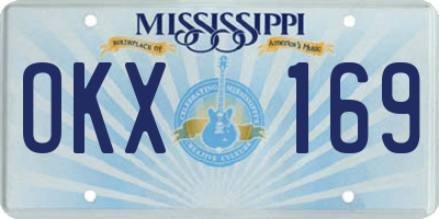 MS license plate OKX169