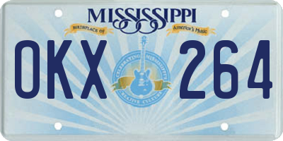 MS license plate OKX264
