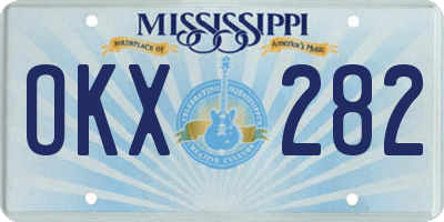 MS license plate OKX282