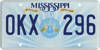 MS license plate OKX296