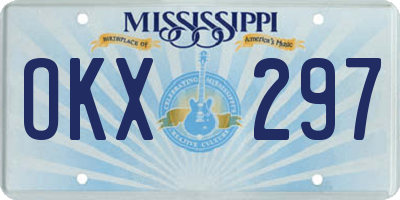MS license plate OKX297