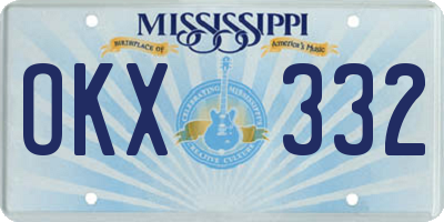 MS license plate OKX332