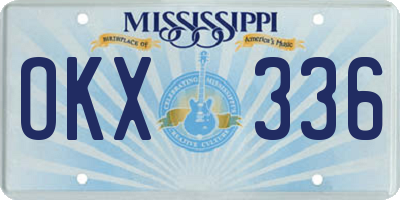 MS license plate OKX336