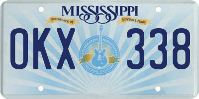 MS license plate OKX338