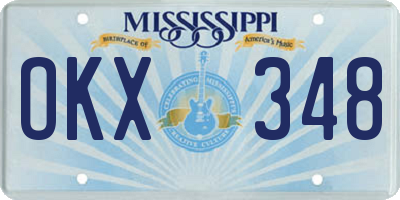 MS license plate OKX348