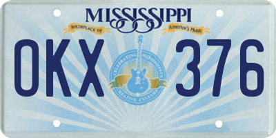 MS license plate OKX376
