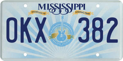 MS license plate OKX382