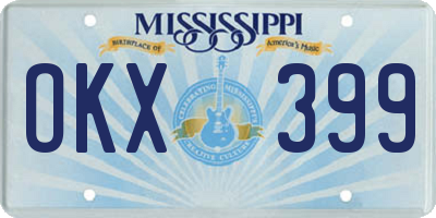MS license plate OKX399