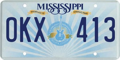 MS license plate OKX413