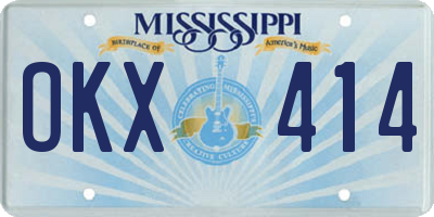 MS license plate OKX414