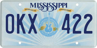 MS license plate OKX422
