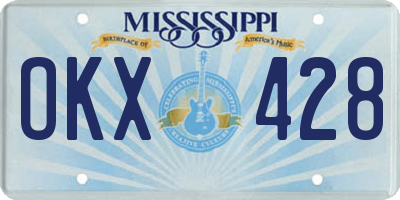 MS license plate OKX428