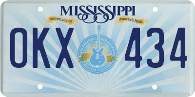 MS license plate OKX434