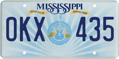MS license plate OKX435