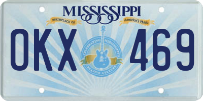 MS license plate OKX469