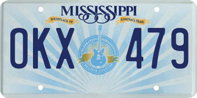 MS license plate OKX479