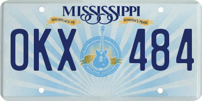 MS license plate OKX484