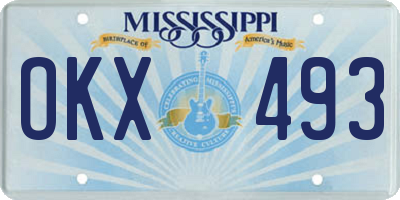 MS license plate OKX493