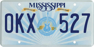 MS license plate OKX527